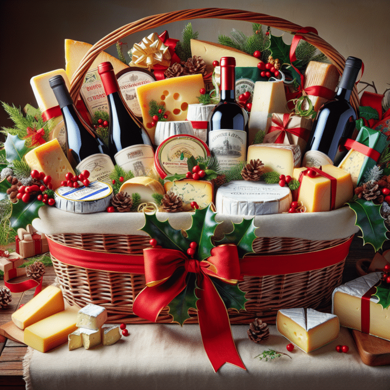 Holiday Wine and Cheese Gift Basket Ideas